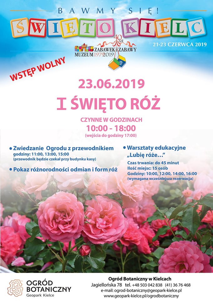 Święto Róż Ogród Botaniczny w Kielcach